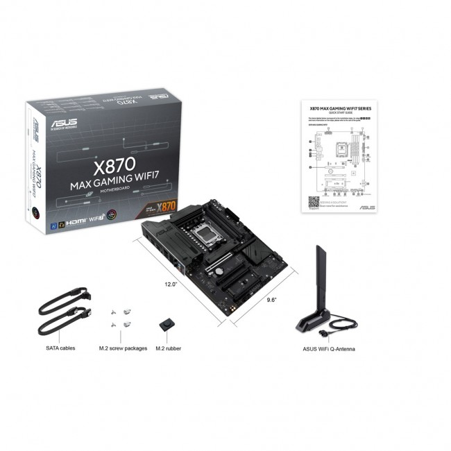 ASUS X870 MAX GAMING WIFI7 AMD X870 Socket AM5 ATX ASUS X870 MAX GAMING WIFI7 AMD X870 Socket AM5 ATX