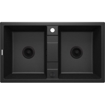 2-bowl granite sink