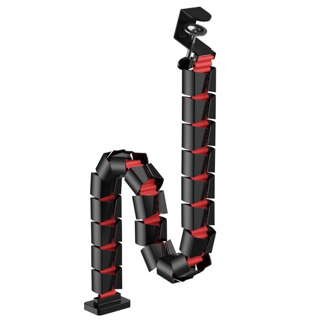 Nano RS desk cable organizer / cable grille, 1345mm, black and red, RS125 Nano RS desk cable organizer / cable grille, 1345mm, black and red, RS125