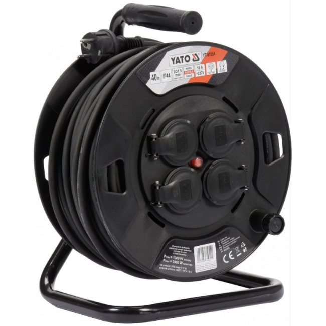 YATO EXTENSION CABLE DRUM 40m 3 x 1.5mm2 IP44 81054 YATO EXTENSION CABLE DRUM 40m 3 x 1.5mm2 IP44 81054
