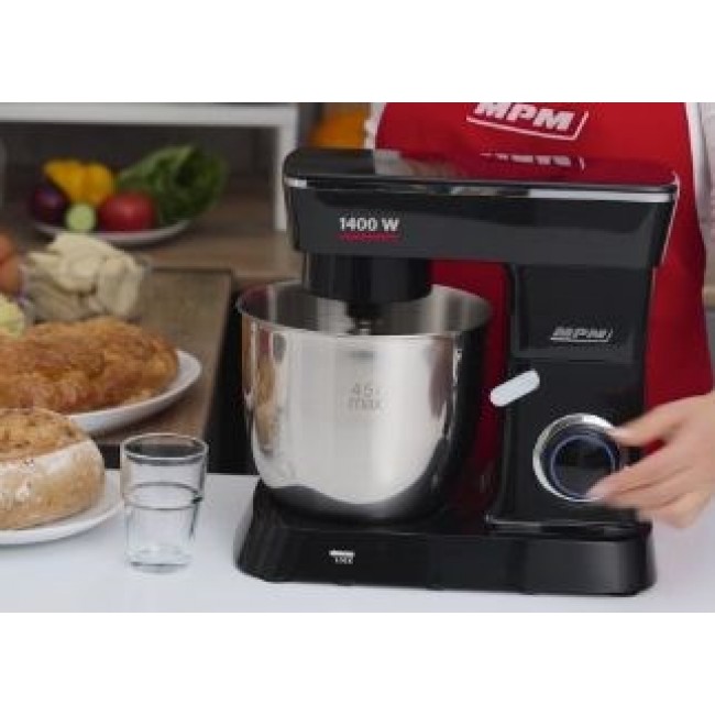 Planetary mixer, 1400W, with two bowls, 4.5 and 5 liters, MPM MRK-25