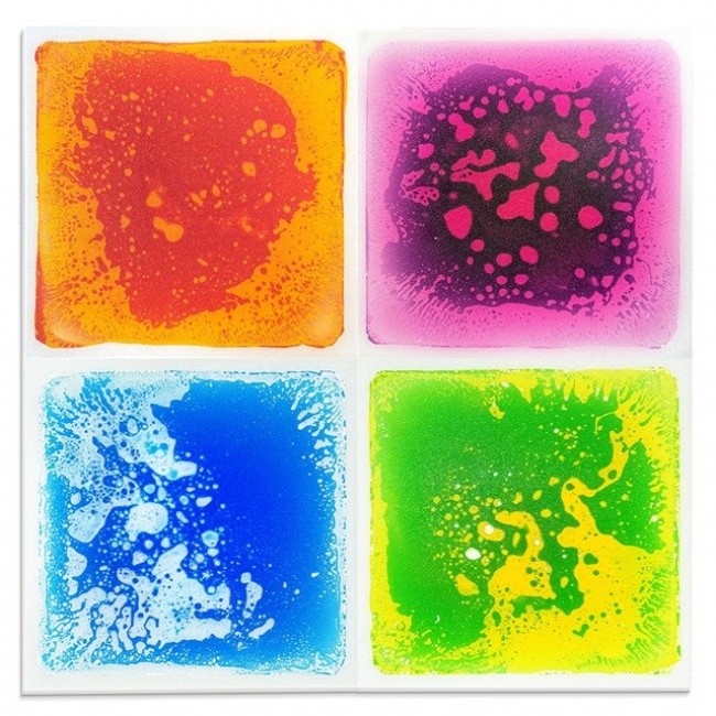 Tullo Sensory path colorful sensory tiles with liquid 4 pcs Tullo Sensory path colorful sensory tiles with liquid 4 pcs