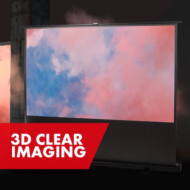 Maclean MC-211 Portable Projection Screen, Compact, Floor, 100