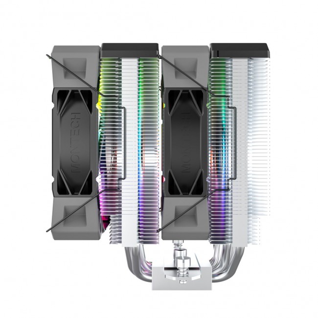 Montech NX600 ARGB Processor Air cooler 12 cm Black 1 pc(s) Montech NX600 ARGB Processor Air cooler 12 cm Black 1 pc(s)