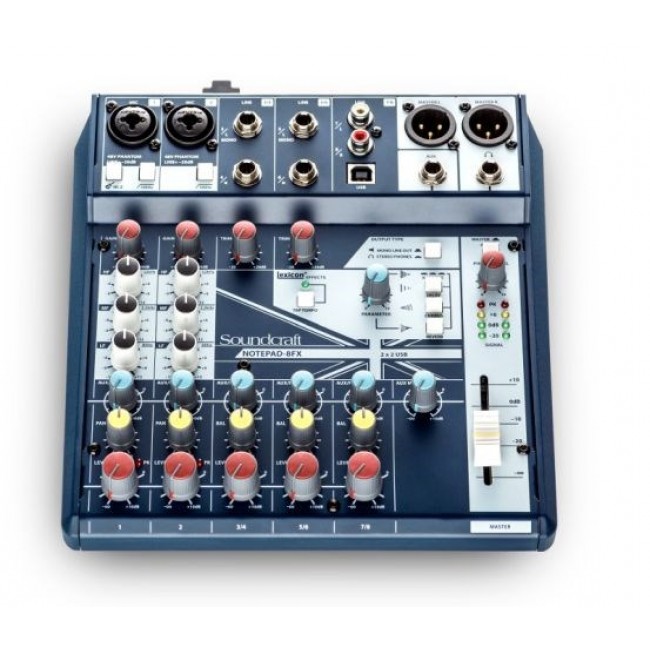 Soundcraft Notepad-8FX - Analogowa konsoleta mikserska, procesor efekt w