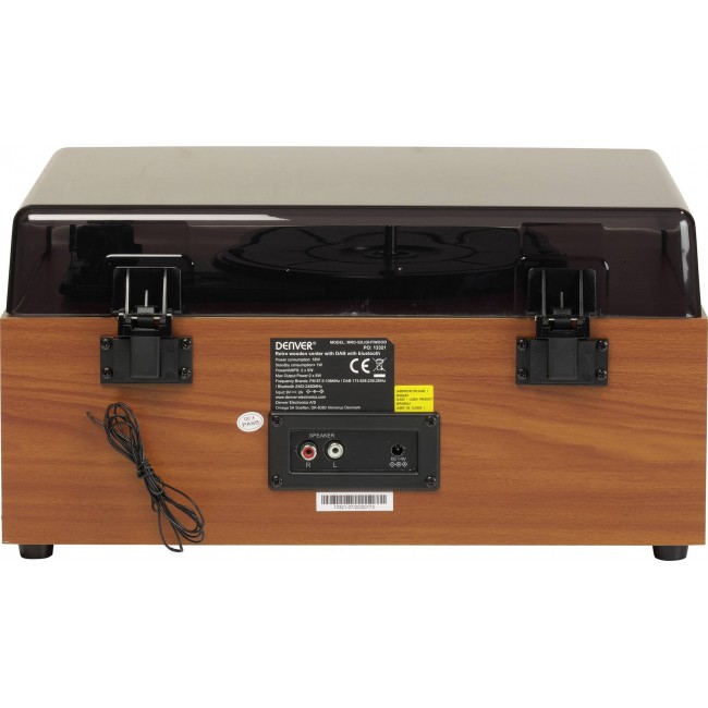 Denver MRD-52 retro stereo system with light wood turntable