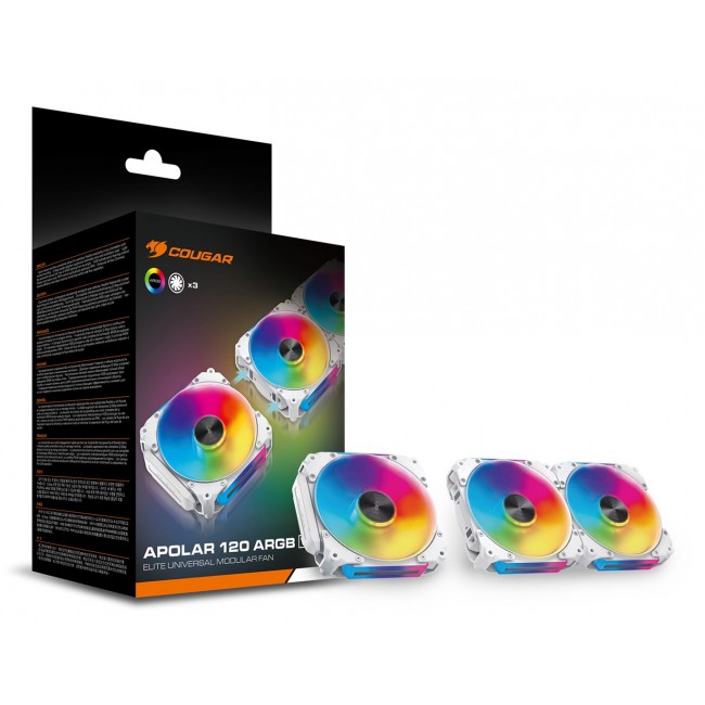 COUGAR Case Fan Apolar 120 ARGB, White (3 in one package)