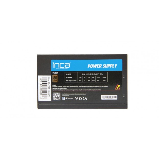 Inca IPS-075PB power supply unit 750 W 20+4 pin ATX ATX Black