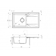 1-bowl granite sink with drainer