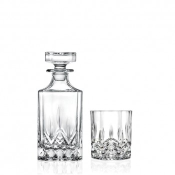 WHISKEY GLASSES AND GARAFE SET 6 PCS. OP