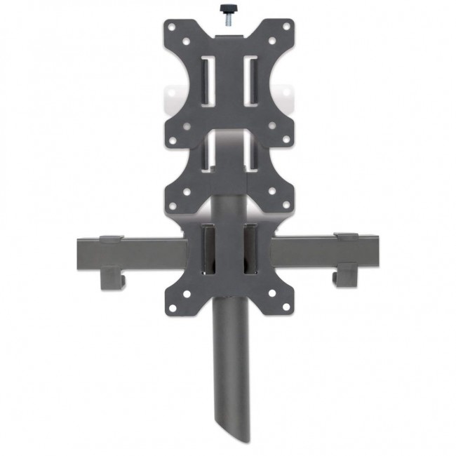 Manhattan TV & Monitor Mount, Desk, Double-Link Arms, 3 screens, Screen Sizes: 10-27