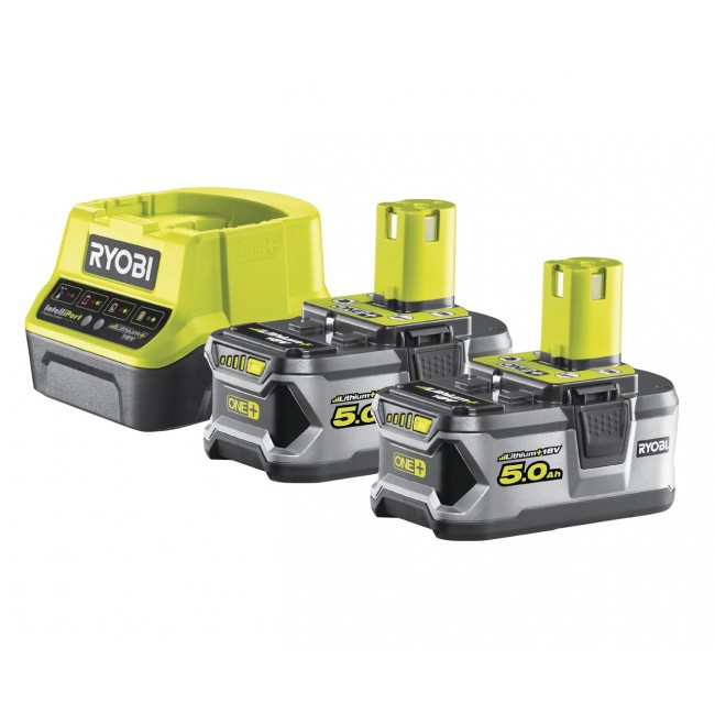 RYOBI RC18120-250 2x Battery 18 V 5,0 Ah + charger RYOBI RC18120-250 2x Battery 18 V 5,0 Ah + charger