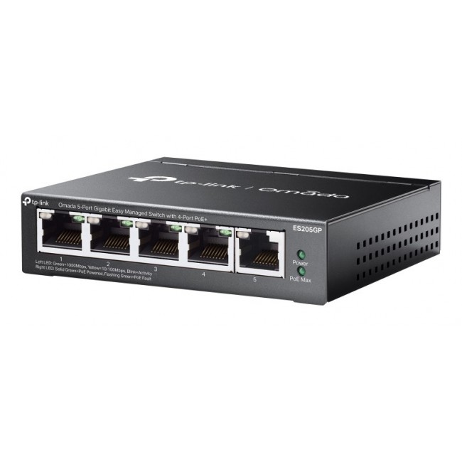 TP-Link Omada 5-Port Gigabit Easy Managed Switch with 4-Port PoE+ TP-Link Omada 5-Port Gigabit Easy Managed Switch with 4-Port PoE+