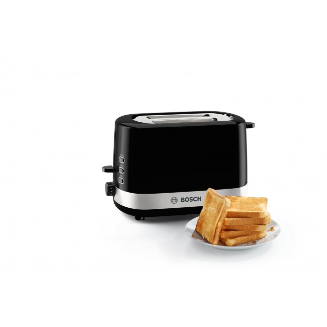 Bosch TAT6A513 toaster 2 slice(s) 800 W Black, Stainless steel Bosch TAT6A513 toaster 2 slice(s) 800 W Black, Stainless steel