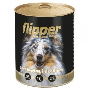 DOLINA NOTECI Flipper with beef and poultry - wet dog food - 400g