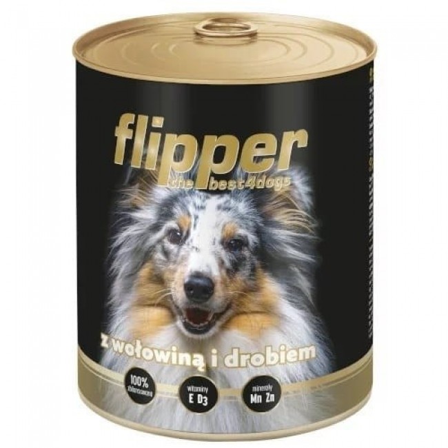 DOLINA NOTECI Flipper with beef and poultry - wet dog food - 400g DOLINA NOTECI Flipper with beef and poultry - wet dog food - 400g
