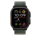 Apple 49mm Green Trail Loop - S/M - Black Titanium Finish