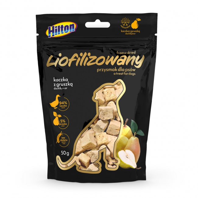 HILTON Freeze-dried treats with duck and pear - dog treat - 50g HILTON Freeze-dried treats with duck and pear - dog treat - 50g