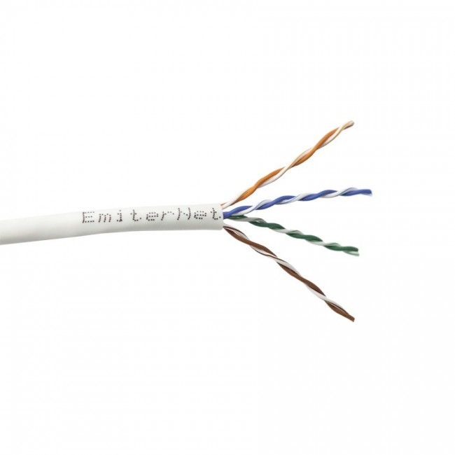 Kabel Emiter Net UTP (U/UTP) kat.5e 350MHz, drut 4x2x24AWG Kabel Emiter Net UTP (U/UTP) kat.5e 350MHz, drut 4x2x24AWG