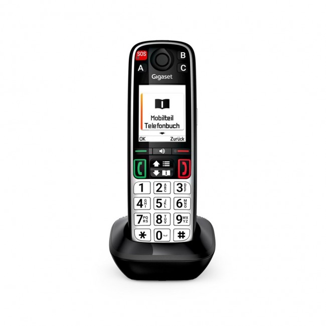 Gigaset EASY 500HX Analog/DECT telephone Caller ID Black, Silver