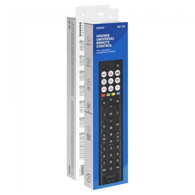 SAVIO RC-32 Universal/replacement remote control for HISENSE TV SMART TV