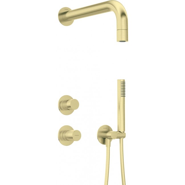 Shower set with overhead shower head