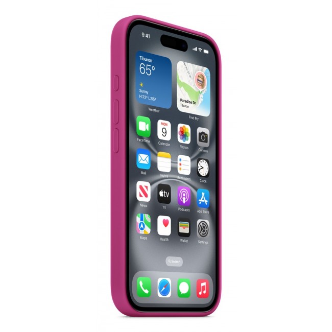 Apple iPhone 16 Silicone Case with MagSafe - Fuchsia