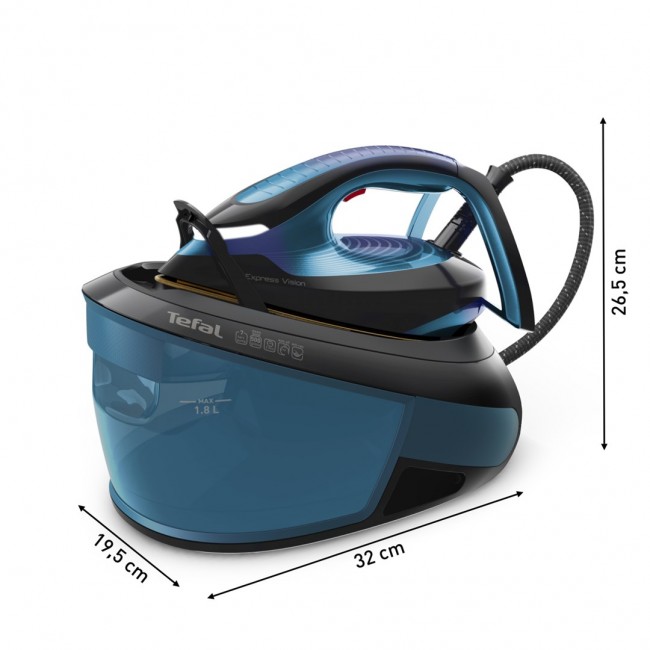 Tefal Express Vision SV8151 2800 W 1.8 L Durilium AirGlide Autoclean soleplate Blue, Black Tefal Express Vision SV8151 2800 W 1.8 L Durilium AirGlide Autoclean soleplate Blue, Black