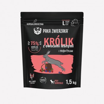 PAKA ZWIERZAKA Rabbit with forest fruits dry dog food L 1.5kg