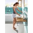 Logis E 100 faucet with pop-up chrome