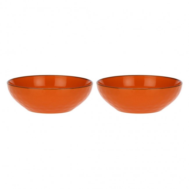 Set of 2 Concerto Arancione Salad Bowls - Orange, 26 cm