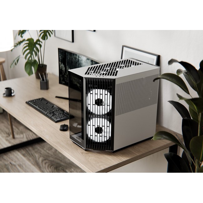 PC Case APNX V1, Midi-Tower, ATX, black / white