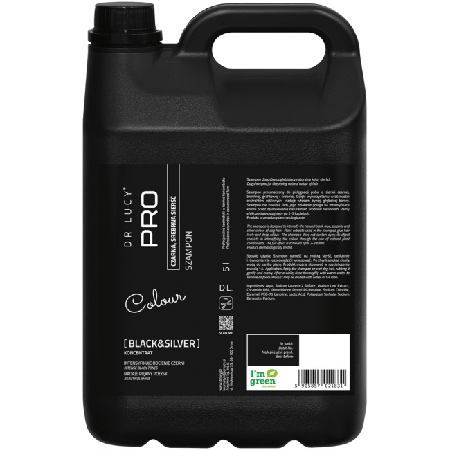 DR LUCY Black & Silver - shampoo for dark coat for dogs - 5 L