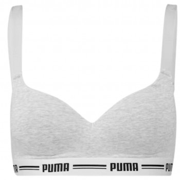 Puma Padded Top 1P Hang Women's Sports Bra Grey 907863 03 L