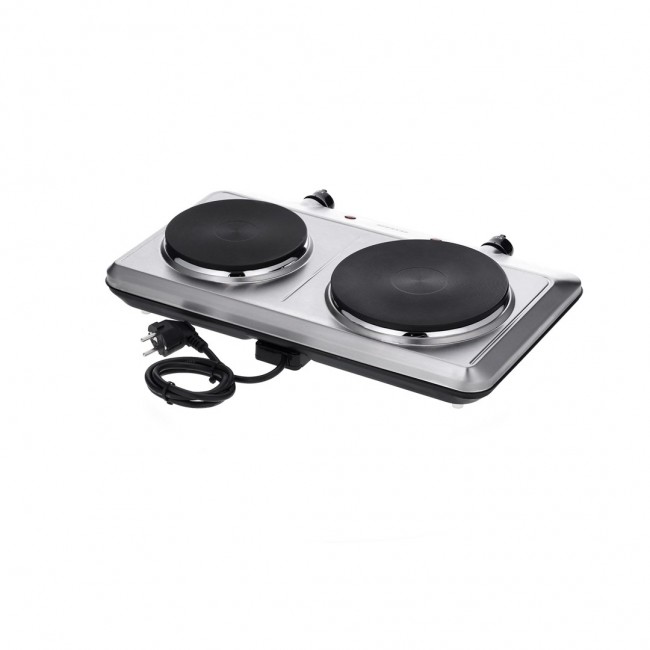 Severin DK 1014 hob Stainless steel Countertop 45.5 cm Sealed plate 2 zone(s)