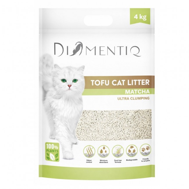 DIAMENTIQ Tofu Matcha Ultra clumping - plant-based litter - 4kg