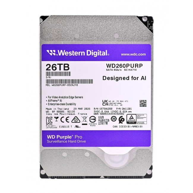 Western Digital Purple Pro WD240PURP internal hard drive 26 TB 7200 RPM 3.5