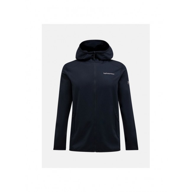 Bluza z kapturem Peak Performance Light Zip Hood - black rozmiar: m