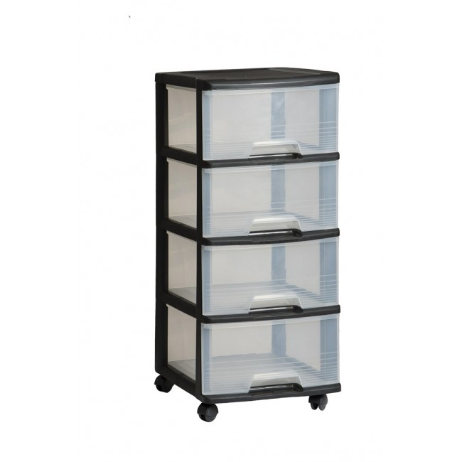 KETER BOOKCASE ON WHEELS 4x20L