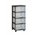 KETER BOOKCASE ON WHEELS 4x20L