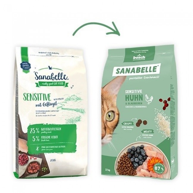 BOSCH Sanabelle Sensitive with chicken - dry cat food - 2kg BOSCH Sanabelle Sensitive with chicken - dry cat food - 2kg