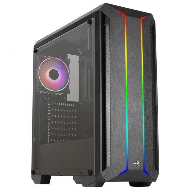 Aerocool SKYLINEV2BK PC ATX Case Dual Front Panel LED ARGB Fan ARGB 12cm Black
