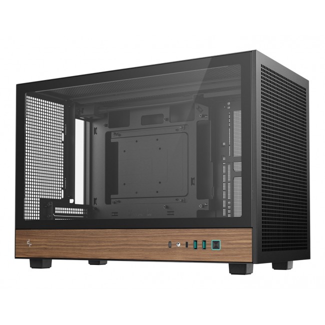 DeepCool CH260 WOOD Micro Tower Black, Wood