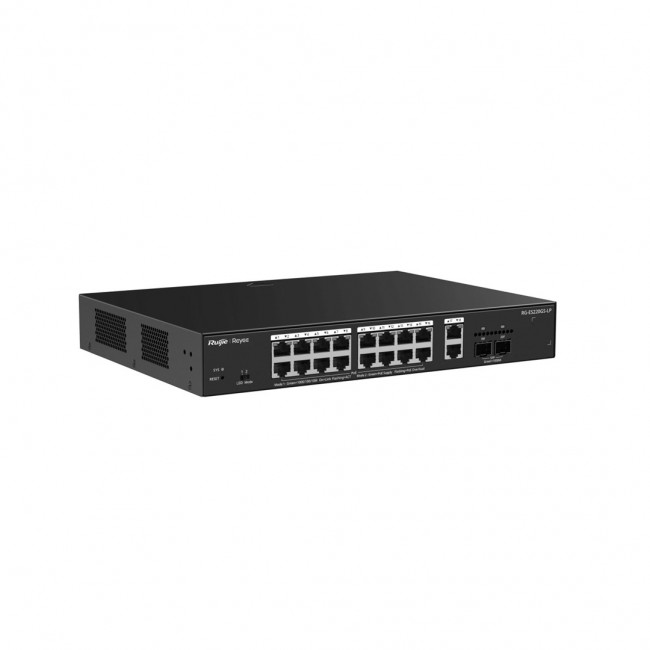 Ruijie Networks RG-ES220GS-LP network switch Managed L2 Gigabit Ethernet (10/100/1000) Power over Ethernet (PoE) Desktop Black