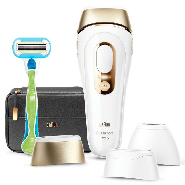 BRAUN Silk-expert Pro 5 PL5243 IPL Depilator IPL hair removal system White, Gold BRAUN Silk-expert Pro 5 PL5243 IPL Depilator IPL hair removal system White, Gold