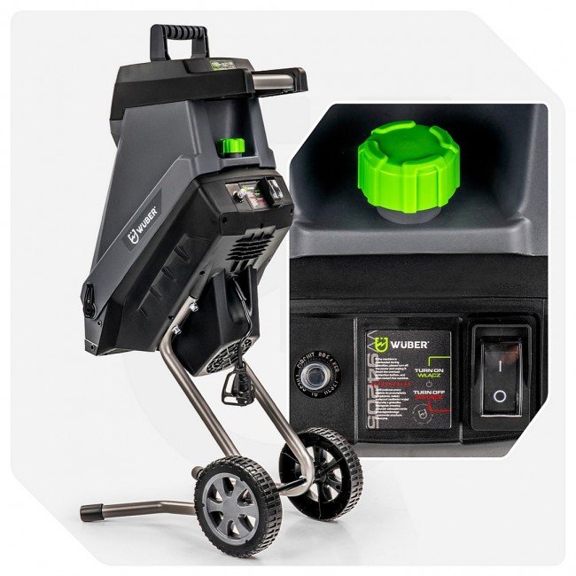 Electric blade branch shredder 2500 W 45 L W94205 WUBER