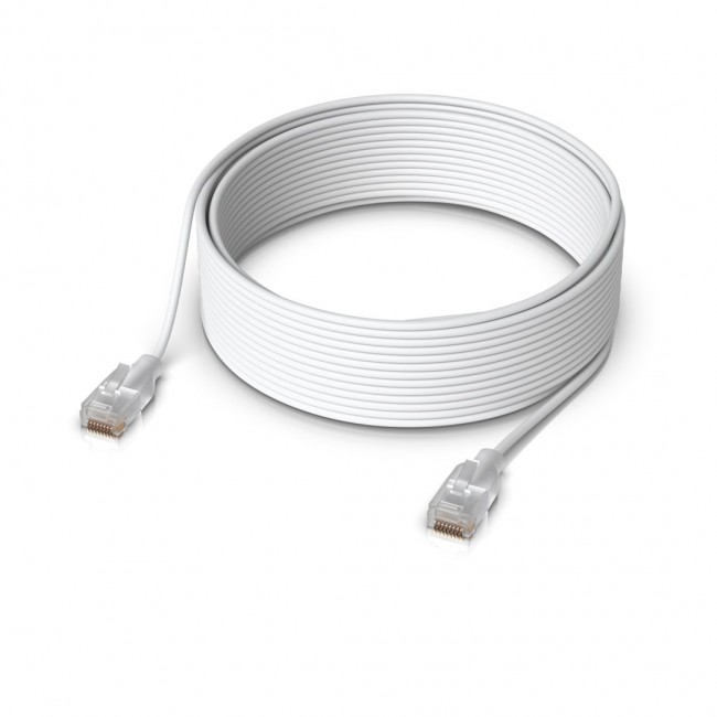 Ubiquiti UACC-Cable-Patch-EL-15M-W networking cable Translucent, White Cat6