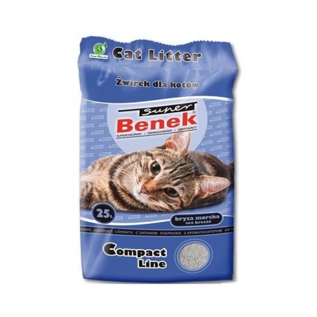 SUPER BENEK COMPACT Cat litter Bentonite grit Sea breeze 25 l SUPER BENEK COMPACT Cat litter Bentonite grit Sea breeze 25 l