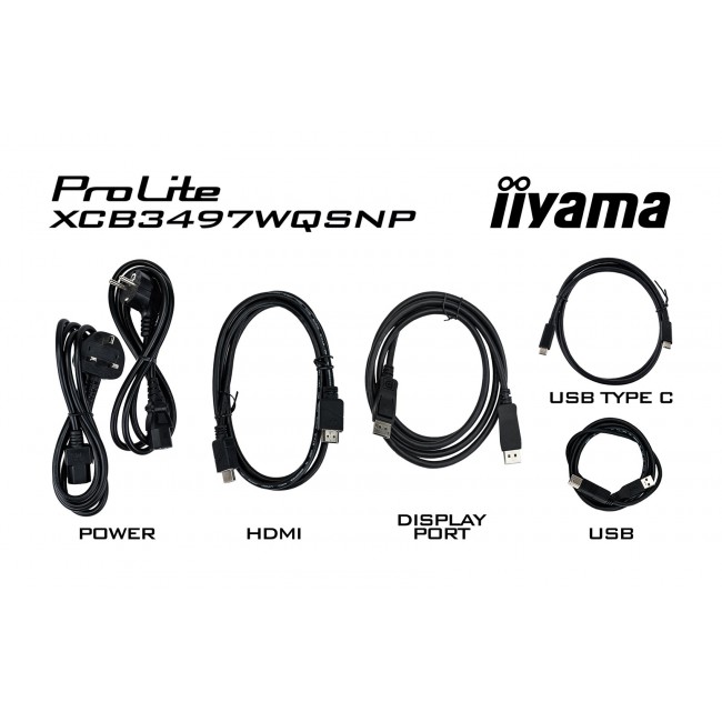 iiyama ProLite 34 UWQHD curved monitor with USB-C dock, LAN, KVM switch and 15cm height adjustable stand iiyama ProLite 34 UWQHD curved monitor with USB-C dock, LAN, KVM switch and 15cm height adjustable stand