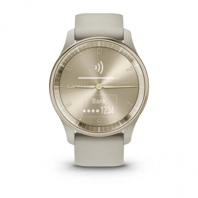 Garmin vivomove Trend LCD 40 mm Hybrid 254 x 346 pixels Touchscreen Gold GPS (satellite) Garmin vivomove Trend LCD 40 mm Hybrid 254 x 346 pixels Touchscreen Gold GPS (satellite)